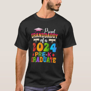 Groovy Proud Granddaddy of a 2024 Graduate Grandda T-Shirt
