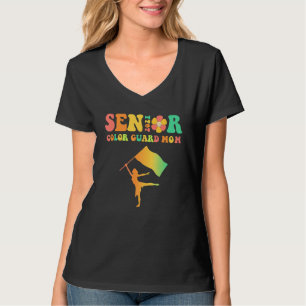 Groovy Proud Mom of a Color Guard Senior 2021 1 T-Shirt