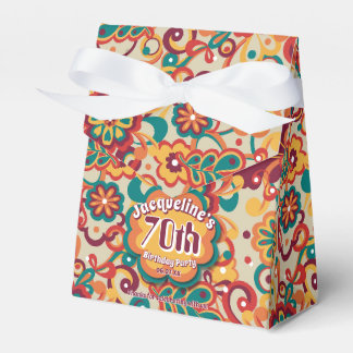 Groovy Psychedelic 60s 70s Floral Birthday Favour Box