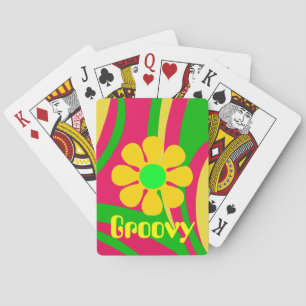 Groovy Psychedelic Flower Power Playing Cards