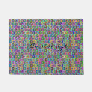 Groovy psychedelic hippie-style Thunder_Cove Doormat