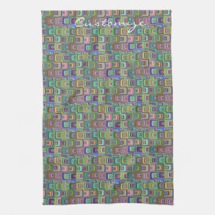 Groovy psychedelic hippie-style Thunder_Cove  Tea Towel