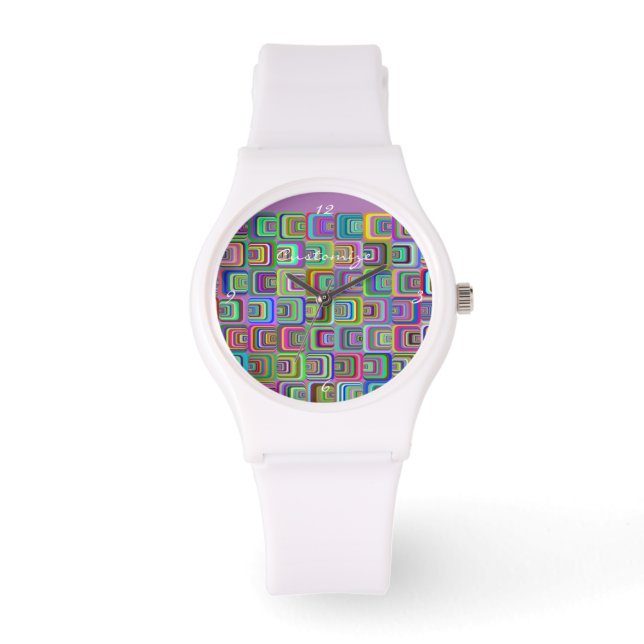 Groovy psychedelic hippie-style Thunder_Cove Watch (Front)