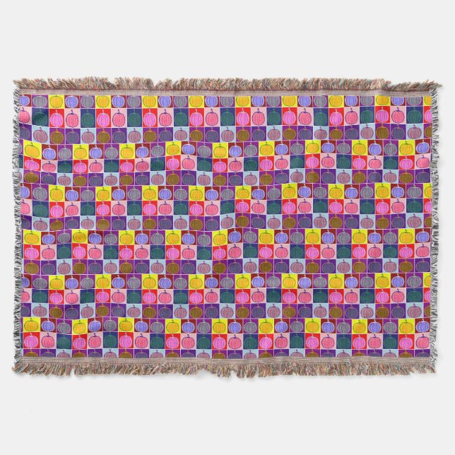 groovy pumpkin blanket (Front)