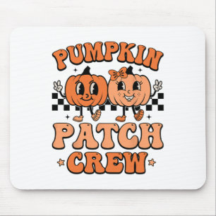 Groovy Pumpkin Patch Crew Squad Thanksgiving Fall Mouse Pad