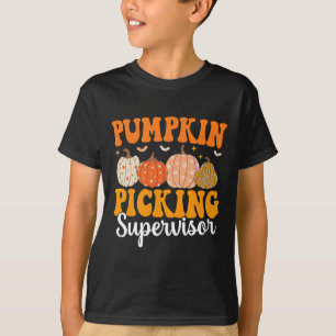 Groovy Pumpkin Picking Supervisor Matching Family  T-Shirt