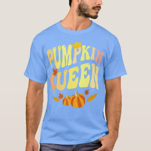 Groovy PUMPKIN QUEEN Halloween Carver Lady Fall Ca T-Shirt