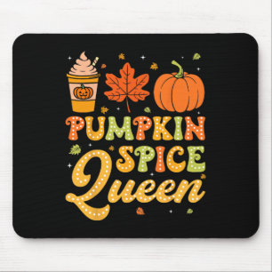Groovy Pumpkin Spice Queen Halloween Thanksgiving  Mouse Pad