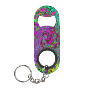 Groovy Purple Abstract Retro Liquid Swirl