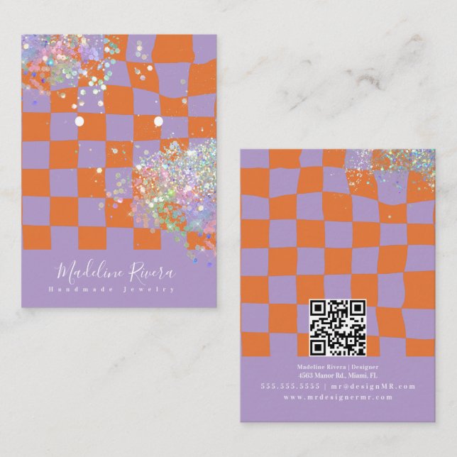 Groovy Purple Earring Display Card (Front/Back)