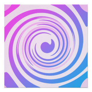 Groovy Purple Pink Blue Swirls Poster