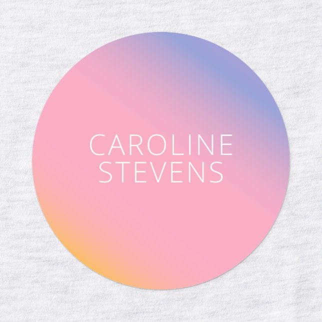 Groovy Purple Pink Gradient | Personalised Name (Design 1)