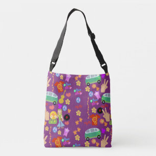 Groovy Purple Sixties Crossbody Bag