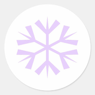 Groovy Purple Snowflake Classic Round Sticker