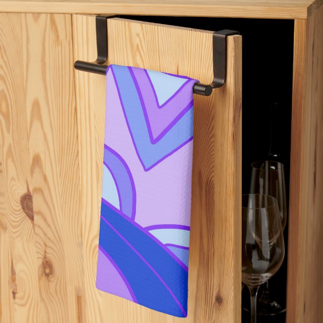 Groovy Purples Tea Towel (Thirds Fold)