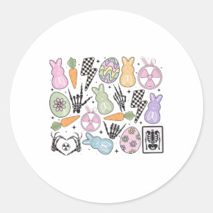 Groovy Radiology Easter Bunny Rad Tech Ct Mri Tech Classic Round Sticker
