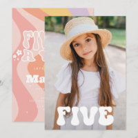 groovy rainbow 5 is a vibe 60's retro daisy photo