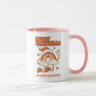 Groovy Rainbow Christmas - Be Bright and Merry Mug