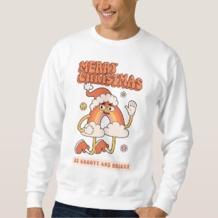 Groovy Rainbow Christmas - Be Bright and Merry Sweatshirt