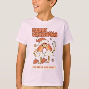 Groovy Rainbow Christmas - Be Bright and Merry T-Shirt