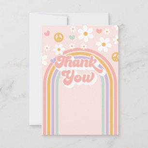 Groovy Rainbow Thank You Card