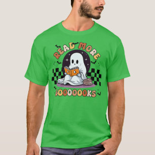 Groovy Read More Books Cute Ghost Boo Funny Hallow T-Shirt