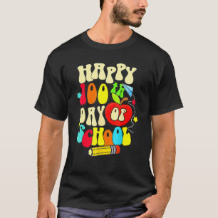Groovy Retro 100th Day Of School 100 Days School B T-Shirt