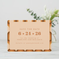 Groovy Retro 70s Design in Brown and Tan Wedding