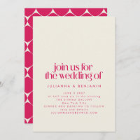 Groovy Retro 70s Design in Hot Pink Wedding