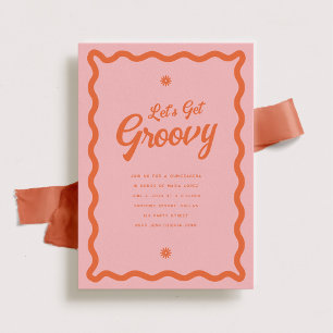 Groovy Retro 70s-Themed Daisy Quinceañera Invitation