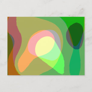 Groovy Retro Abstract Art 710 Postcard