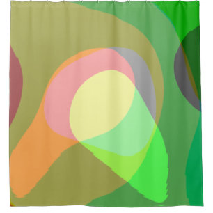 Groovy Retro Abstract Art 710 Shower Curtain