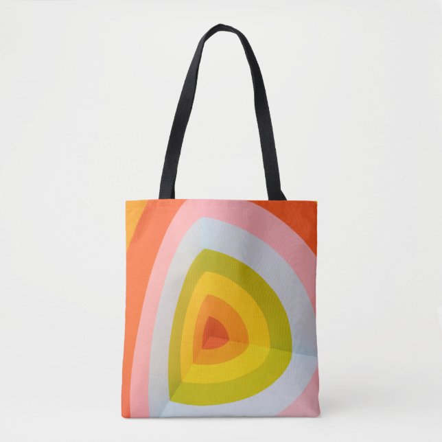 Groovy Retro Arches Canvas Tote Bag (Front)