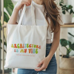 Groovy Retro Architecture is My Vibe, Architect Tote Bag<br><div class="desc">Groovy 'Architecture Is My Vibe' tote bag. It makes a great gift for the architect in your life.</div>