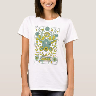 Groovy Retro Aries Horoscope Astrology Green T-Shirt