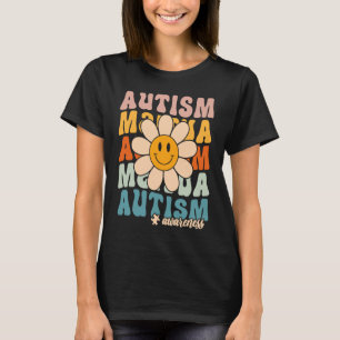 Groovy Retro Autism Awareness Month Puzzle Piece S T-Shirt