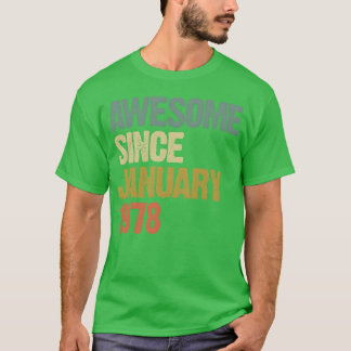 Groovy Retro Awesome Since January 1978 funny T-Shirt