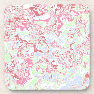 Groovy Retro Boho Eclectic Funky Colourful Marble Coaster