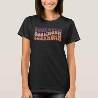 Groovy Retro Bookworm Reading Book Book Nerd Tea T-Shirt