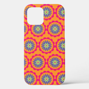 Groovy Retro Botanical Pattern Artwork iPhone 12 Case