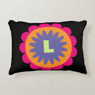 Groovy Retro Botanical Pattern Artwork Decorative Cushion