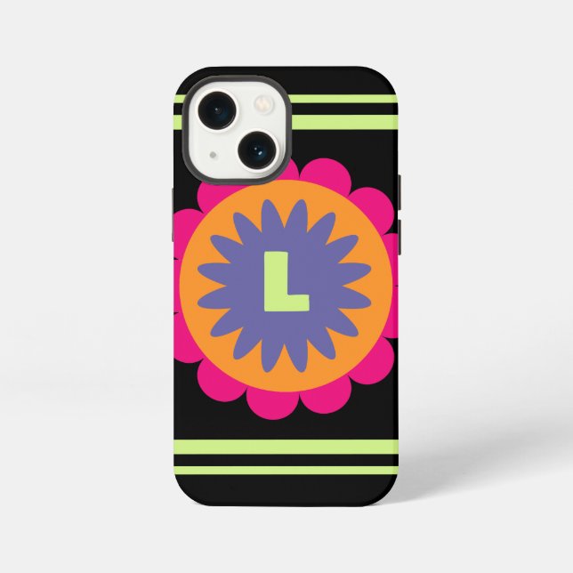 Groovy Retro Botanical Pattern Artwork iPhone Case (Back)