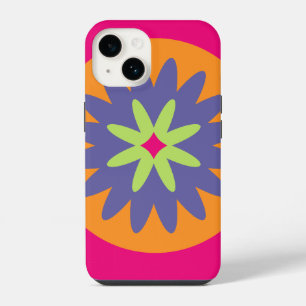 Groovy Retro Botanical Pattern Artwork iPhone 14 Case