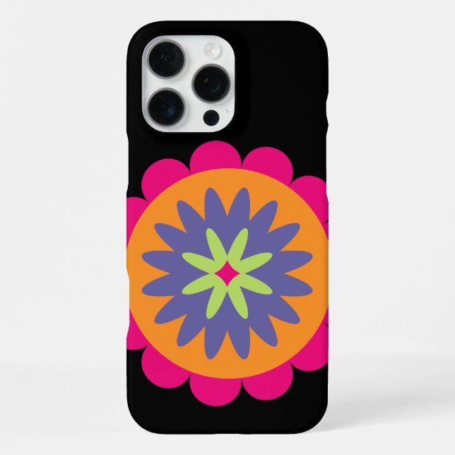 Groovy Retro Botanical Pattern Artwork iPhone Case (Back)