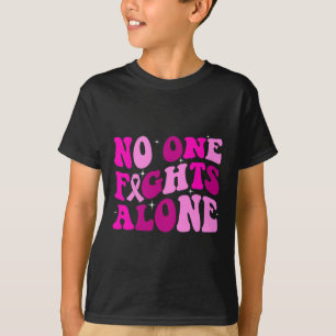 Groovy Retro Breast Cancer Awareness Nobody Fight T-Shirt
