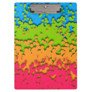 Groovy Retro Bubbly Trippy Funky Panromantic Pride Clipboard