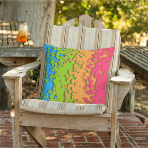 Groovy Retro Bubbly Trippy Funky Panromantic Pride Cushion