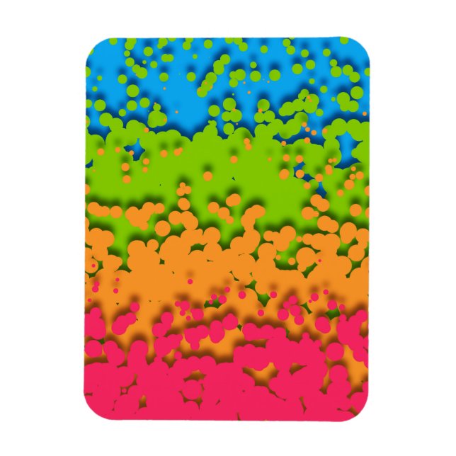Groovy Retro Bubbly Trippy Funky Panromantic Pride Magnet (Vertical)