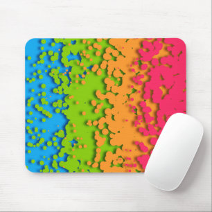 Groovy Retro Bubbly Trippy Funky Panromantic Pride Mouse Pad