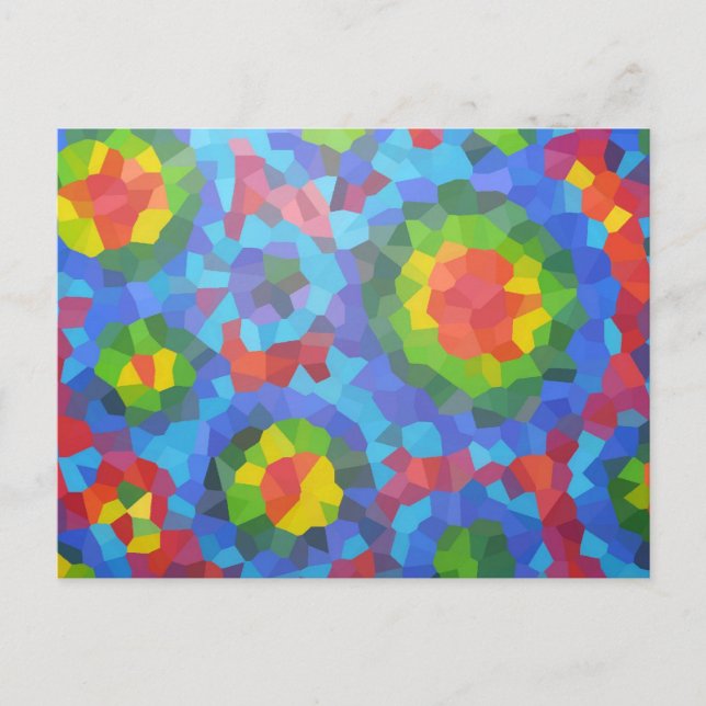Groovy Retro Crystallised Circles Postcard (Front)
